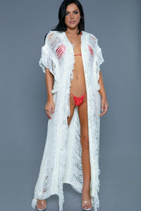 BeWicked Full Length Crochet Cover Ups in White  from SexyShoes.com