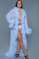 Full-Length Feather Robe
