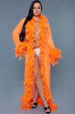 Full-Length Feather Robe