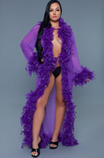 Full-Length Feather Robe