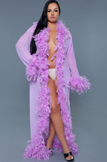 Full-Length Feather Robe