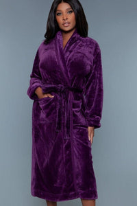 BeWicked Full length Plush Purple Robe in Purple  from SexyShoes.com