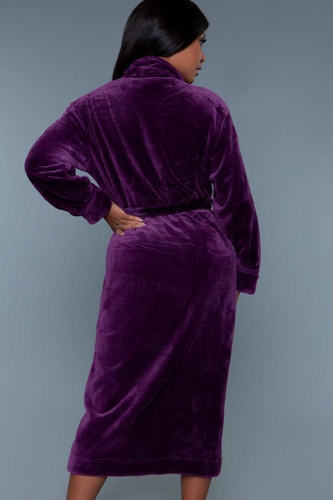 BeWicked Full length Plush Purple Robe in Purple 