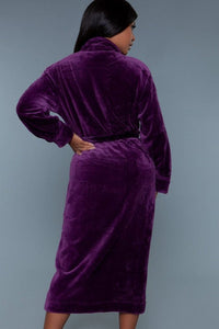 BeWicked Full length Plush Purple Robe in Purple 