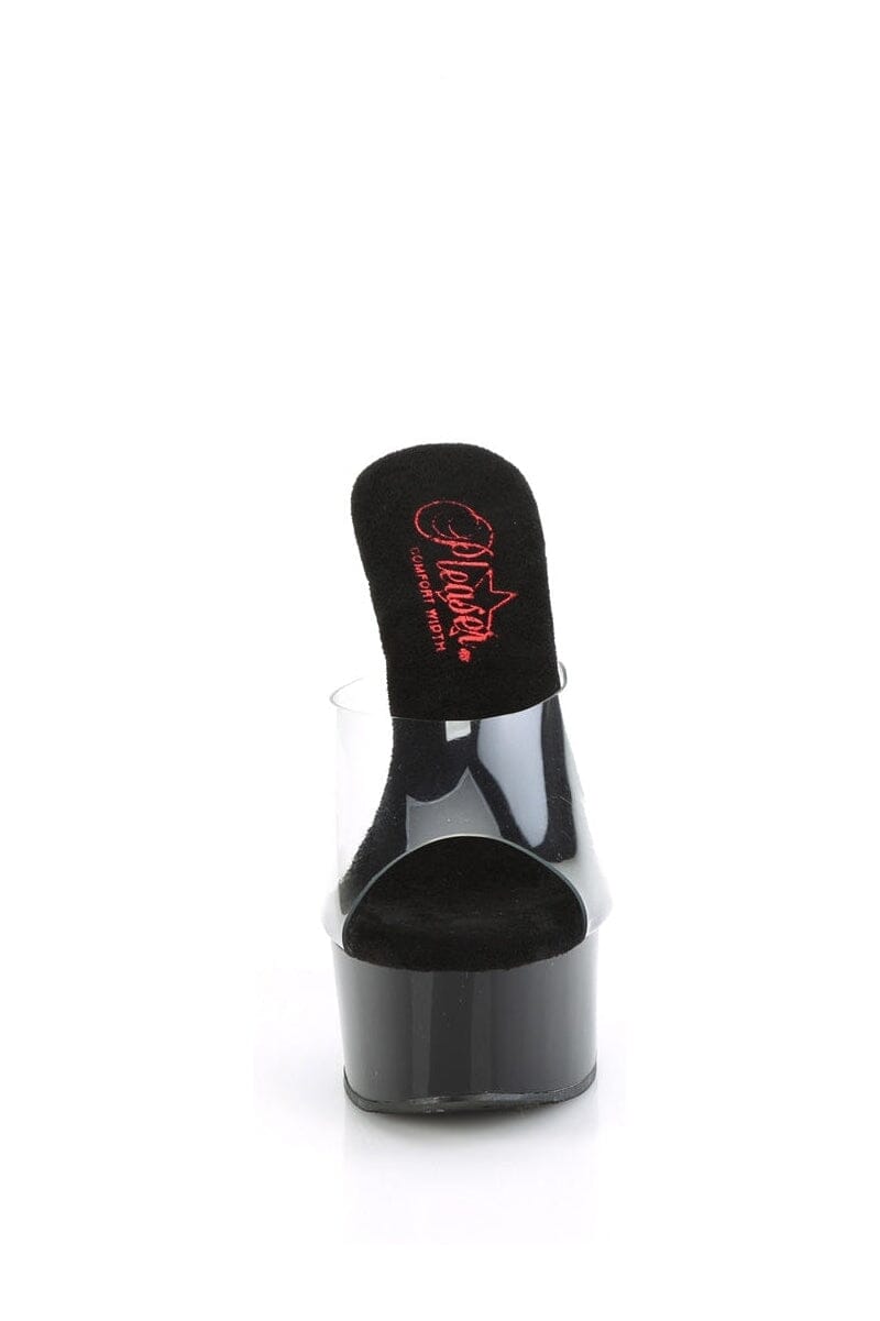 Pleaser GLEAM-601 Clear Vinyl Slide in Clear Vinyl