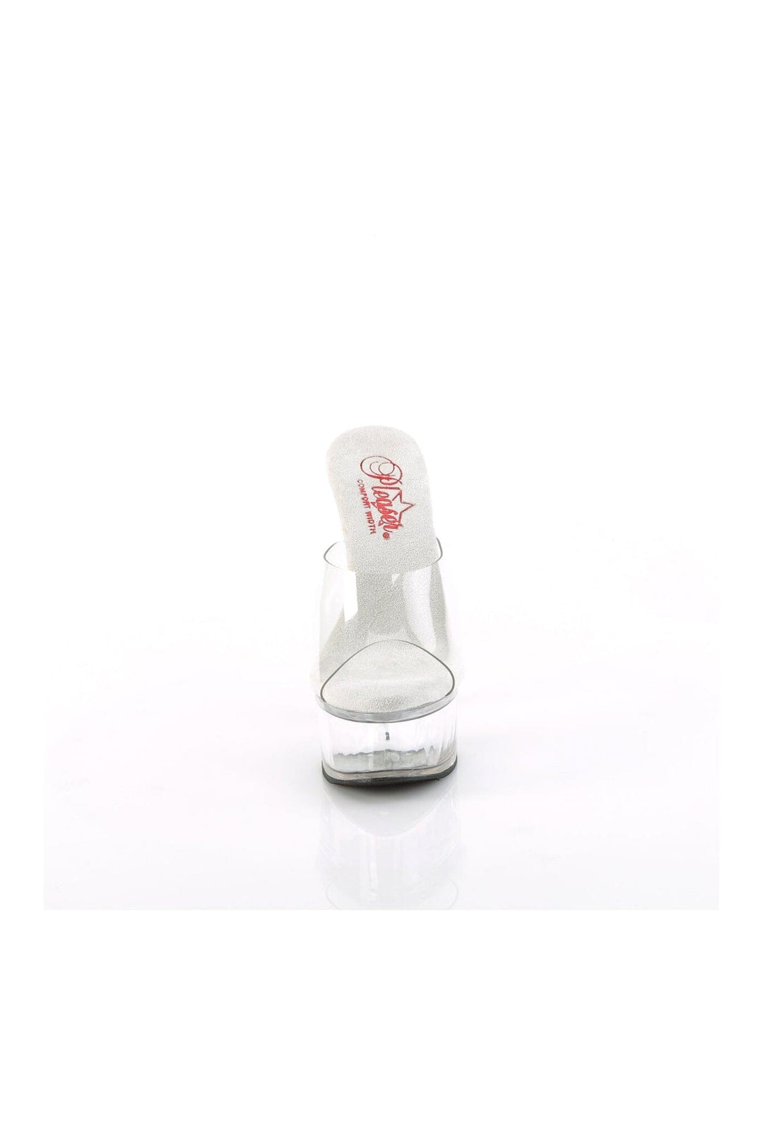 GLEAM-601 Clear Vinyl Slide-Slides-Pleaser-SEXYSHOES.COM