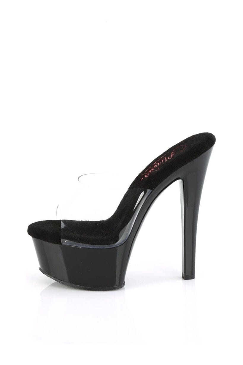Pleaser GLEAM-601 Clear Vinyl Slide in Clear Vinyl