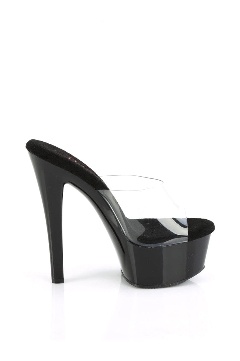 Pleaser GLEAM-601 Clear Vinyl Slide in Clear Vinyl