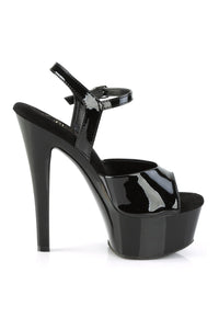 Pleaser GLEAM-609 Sandal in Black Patent