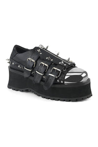 Demonia GRAVEDIGGER-03 Black Vegan Leather Cyber Shoe in Black Vegan Leather from SexyShoes.com