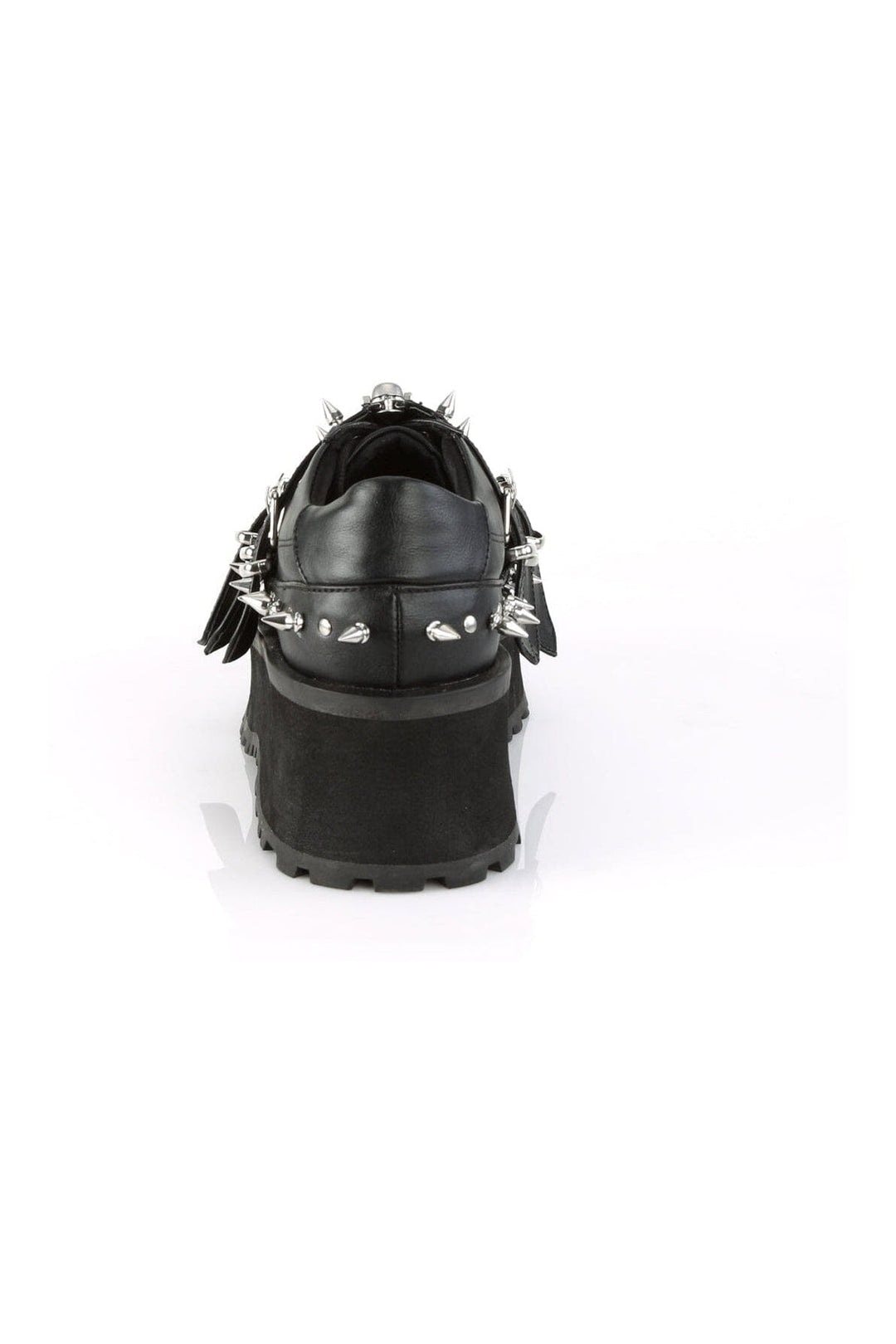 Demonia GRAVEDIGGER-03 Black Vegan Leather Cyber Shoe in Black Vegan Leather