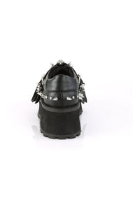 Demonia GRAVEDIGGER-03 Black Vegan Leather Cyber Shoe in Black Vegan Leather