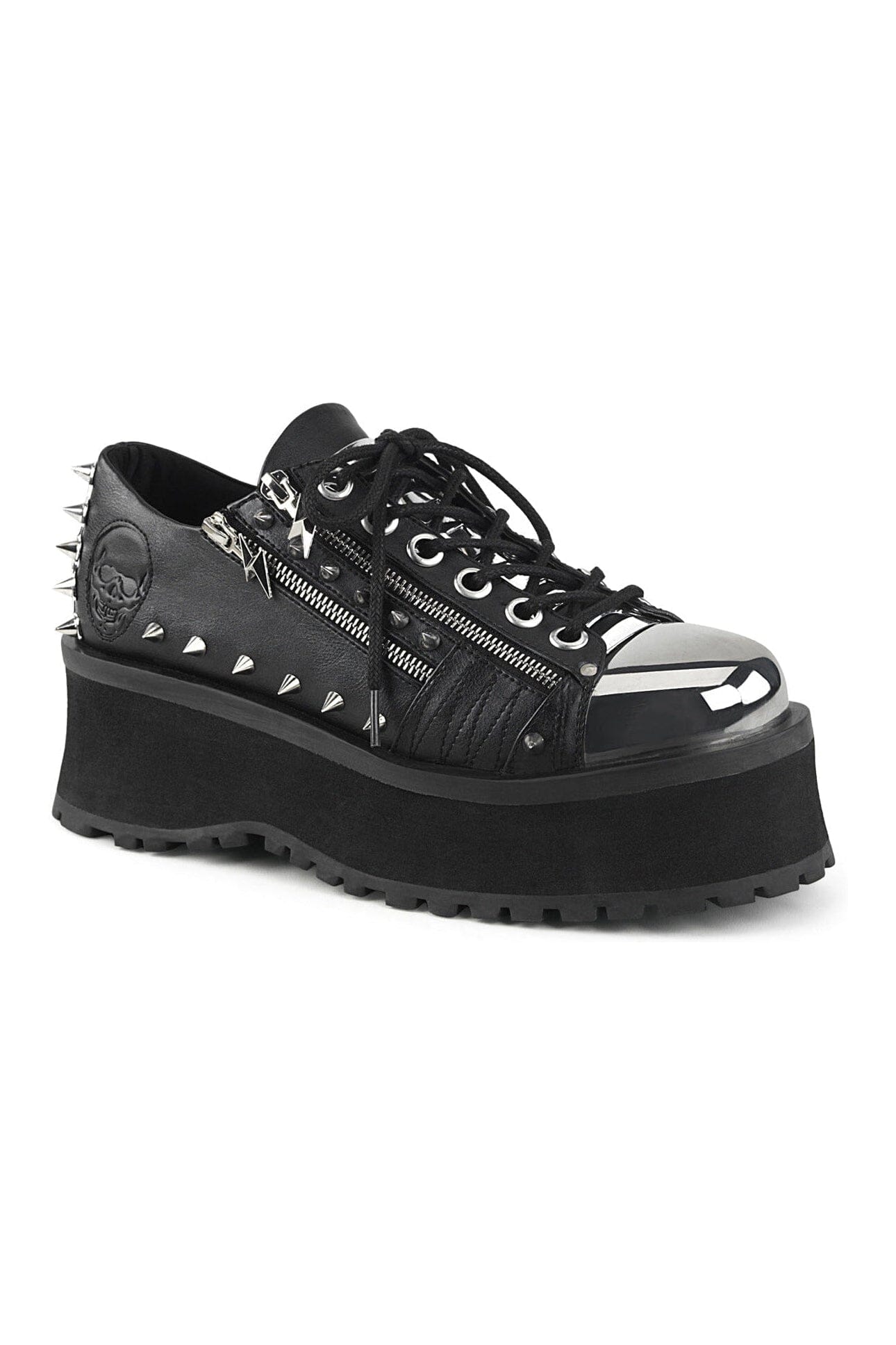 【送料無料/新品】 | Demonia GRAVEDIGGER-04 Type Need Leather Vegan Black 靴