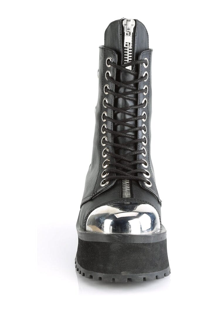 GRAVEDIGGER-10 Black Vegan Leather Ankle Boot-Ankle Boots-Demonia-SEXYSHOES.COM