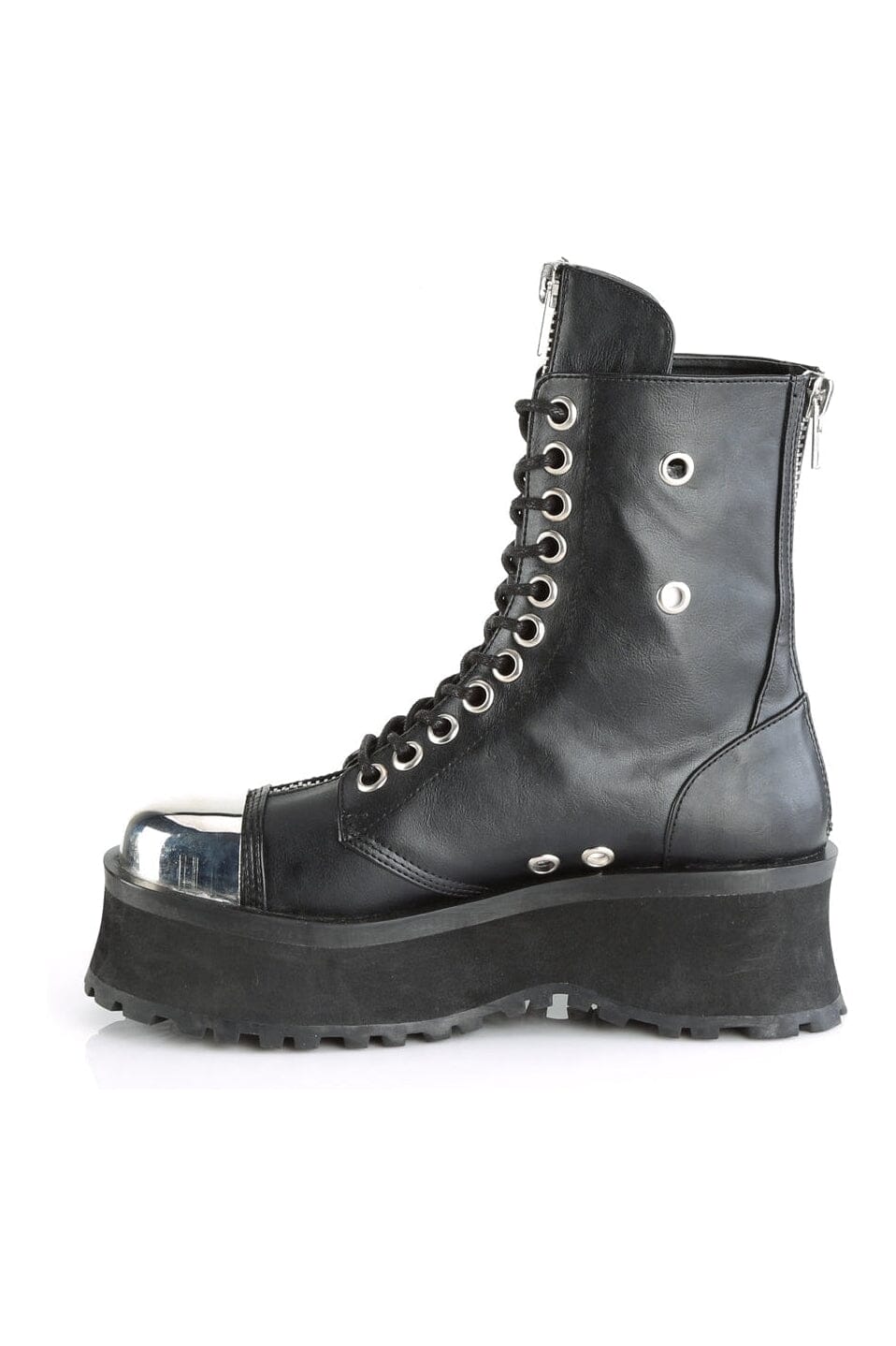 GRAVEDIGGER-10 Black Vegan Leather Ankle Boot-Ankle Boots-Demonia-SEXYSHOES.COM