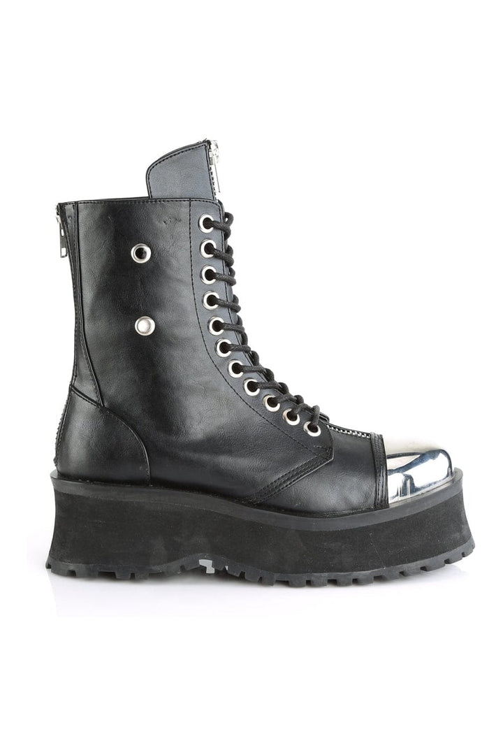 GRAVEDIGGER-10 Black Vegan Leather Ankle Boot-Ankle Boots-Demonia-SEXYSHOES.COM