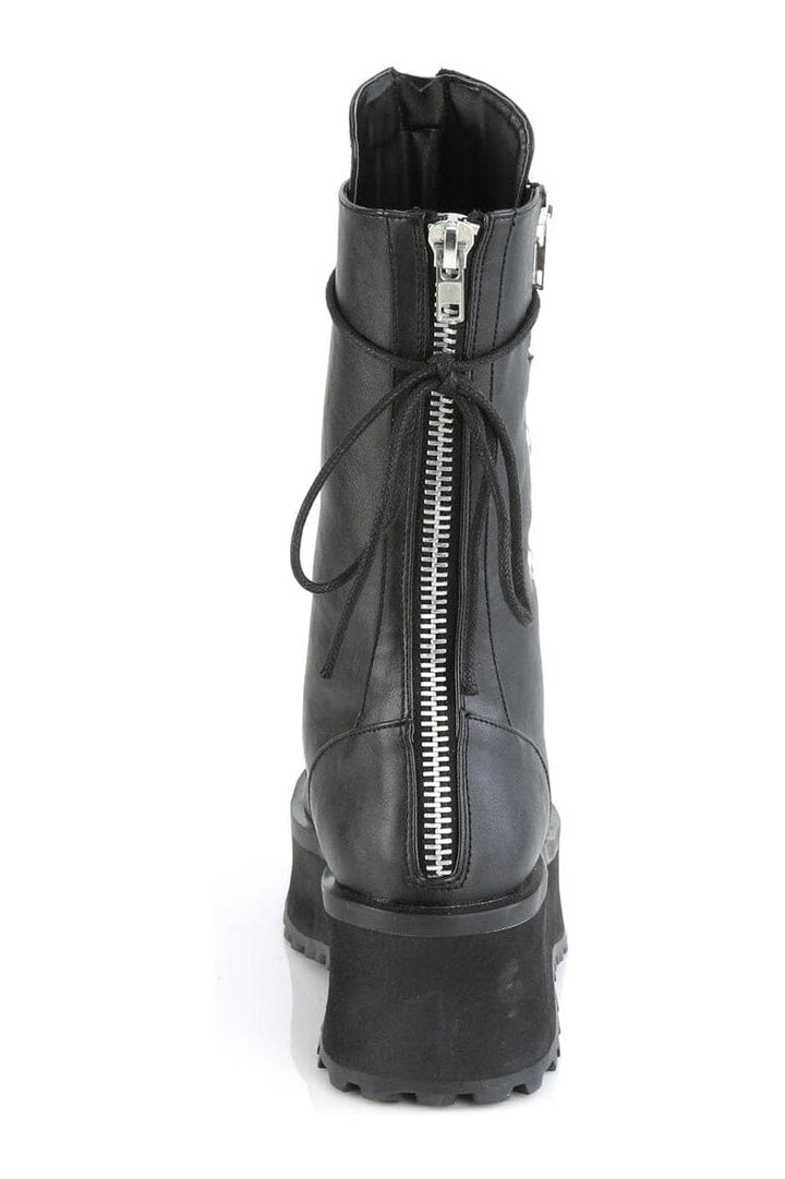 GRAVEDIGGER-14 Black Vegan Leather Knee Boot-Knee Boots-Demonia-SEXYSHOES.COM