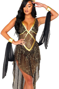 Roma Costumes Glamorous Goddess Costume in Black  from SexyShoes.com