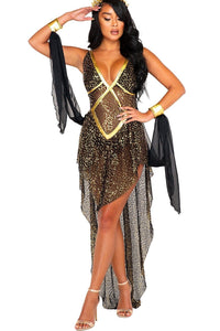 Roma Costumes Glamorous Goddess Costume in Black 