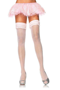 Leg Avenue Glitter Filigree Tutu in Pink  from SexyShoes.com