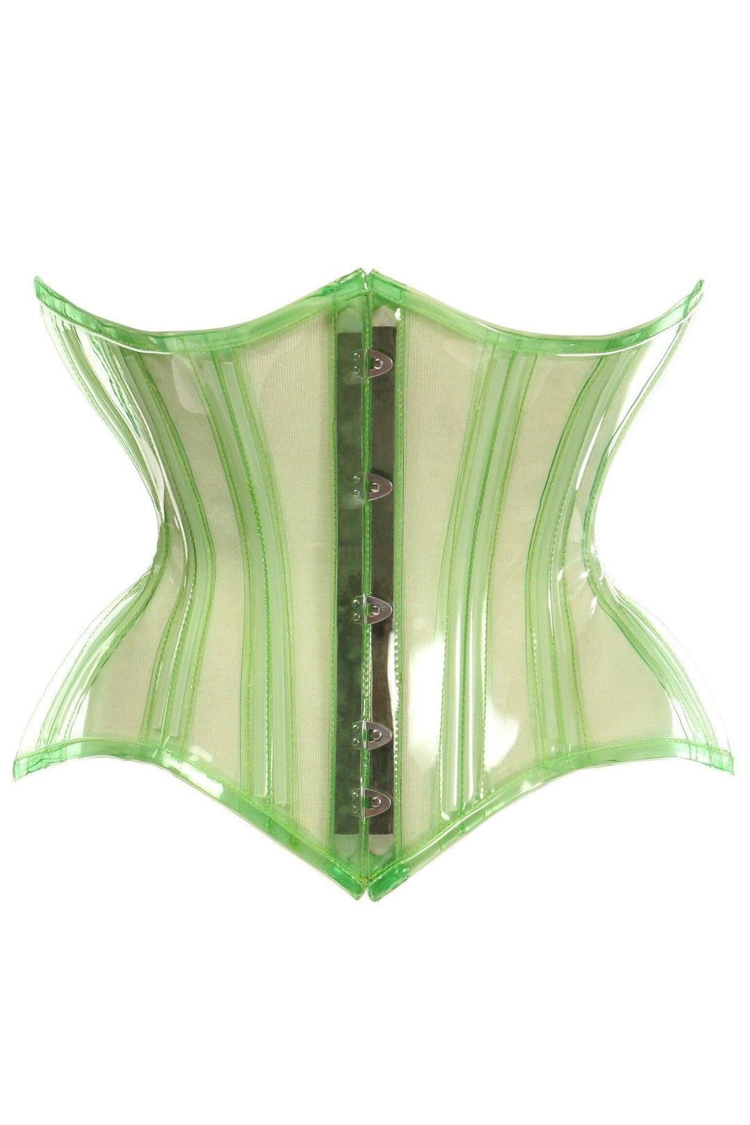 Daisy Corsets Green Clear Curvy Underbust Waist Cincher Corset in Green  from SexyShoes.com