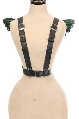 Vegan Leather Butterfly Wings-Wings + Harness-SEXYSHOES.COM