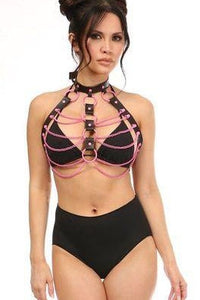 Daisy Corsets Chain Harness in Pink  from SexyShoes.com