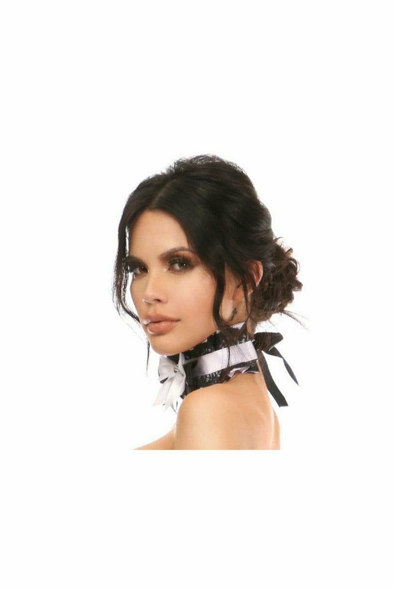 Daisy Corsets Lace Choker in White 