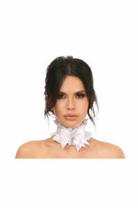 Daisy Corsets Lace Choker in White  from SexyShoes.com