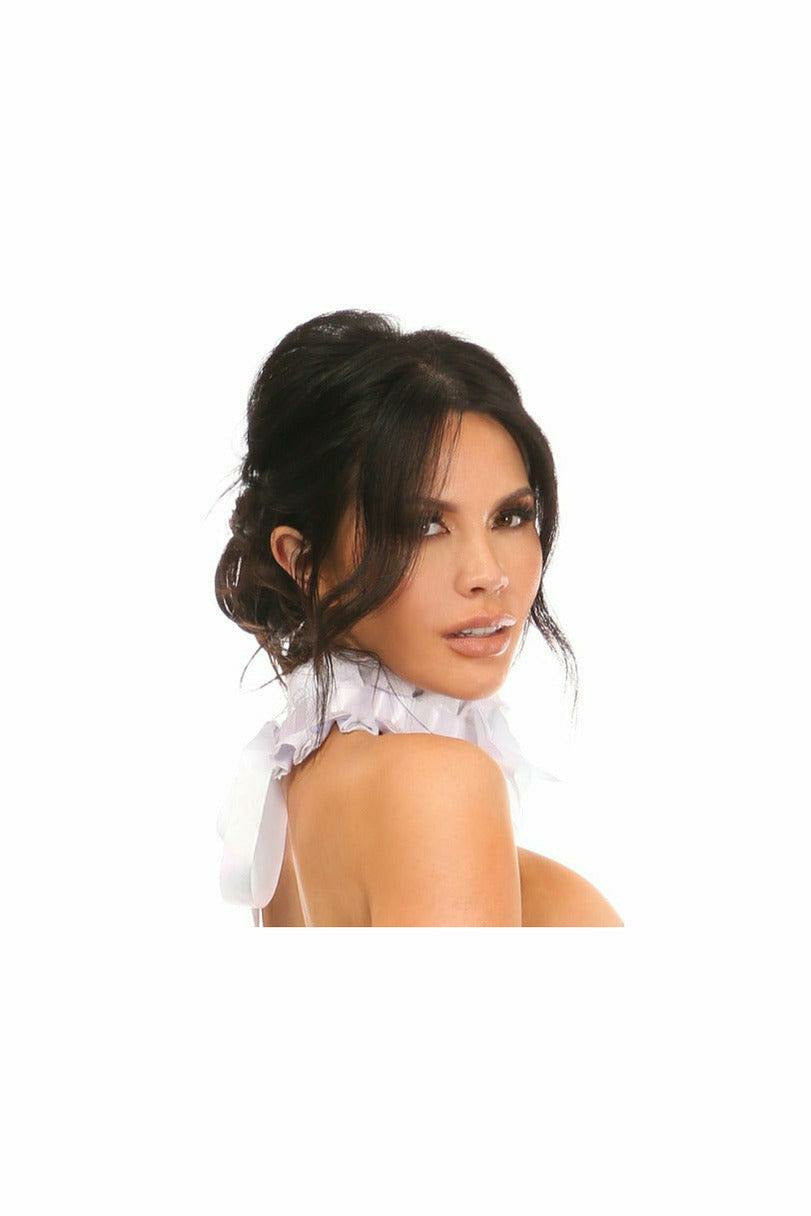 Daisy Corsets Lace Choker in White 