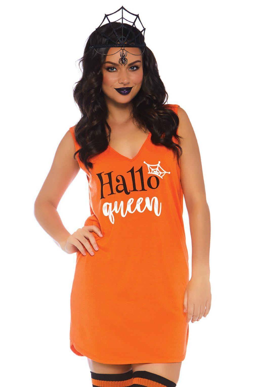 Halloqueen Jersey Dress-Other Costumes-Leg Avenue-Orange-S-SEXYSHOES.COM