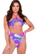 Halter Keyhole Tie Top