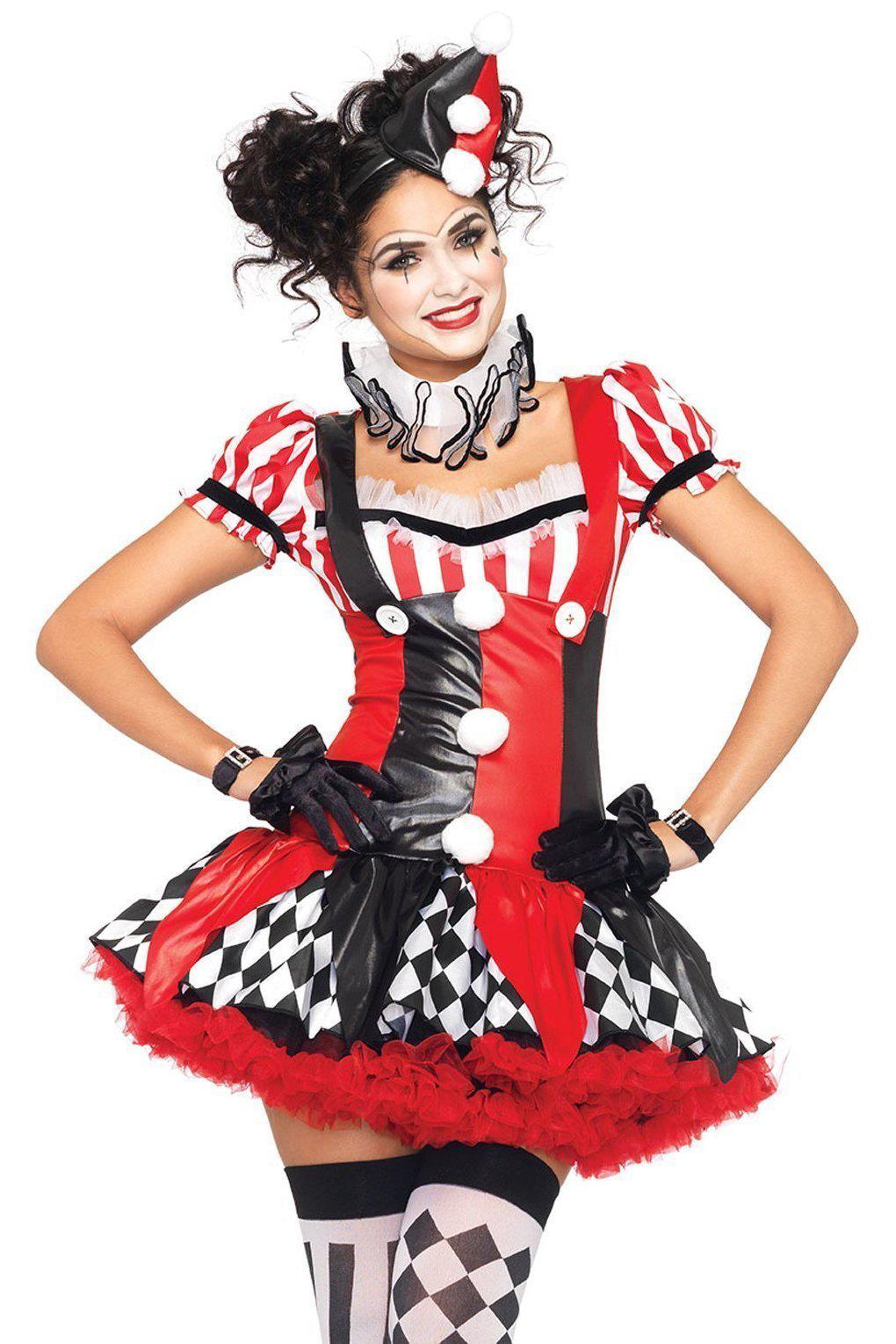 Harlequin Clown Costume-Other Costumes-Leg Avenue-Black-S-SEXYSHOES.COM
