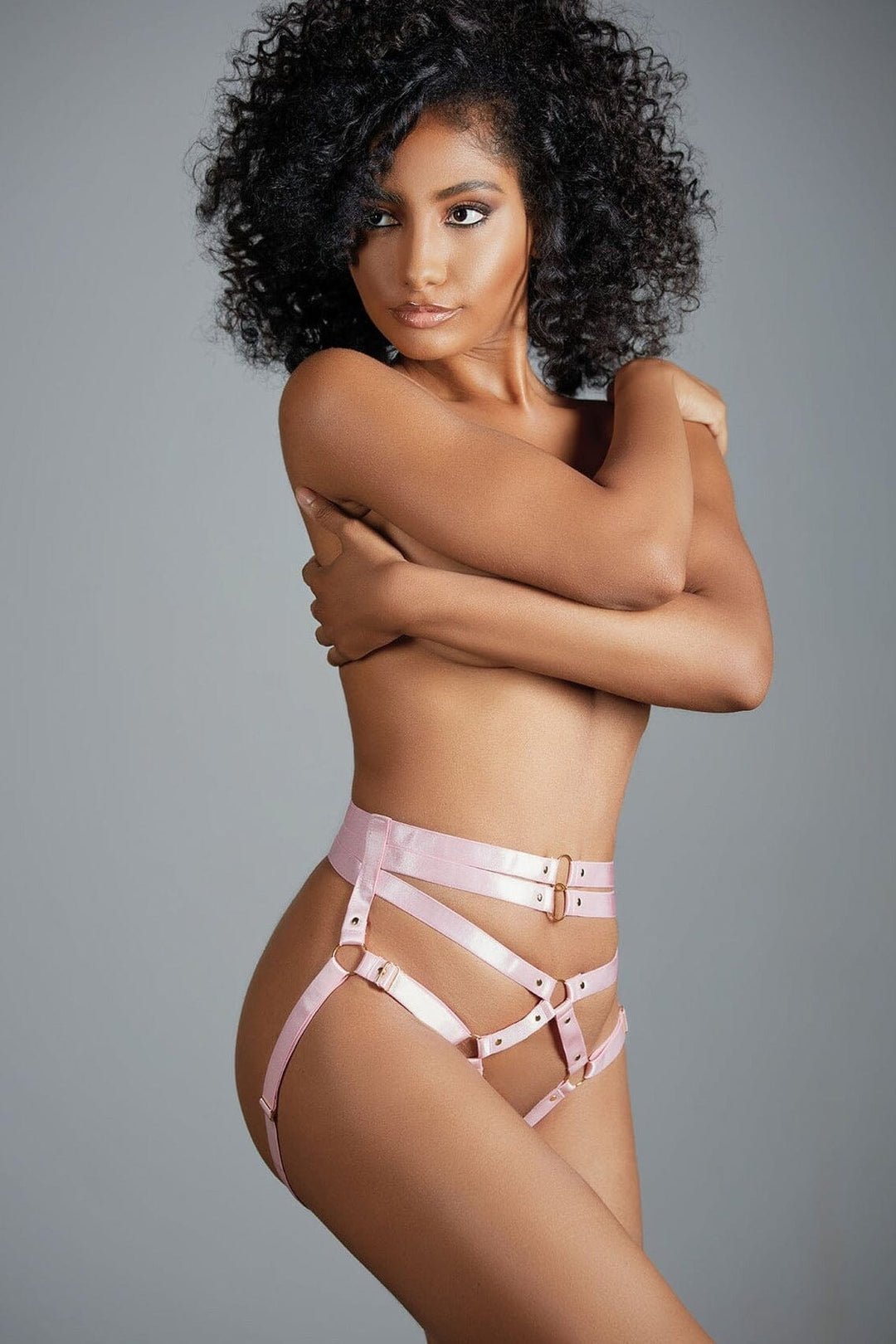 High Waist Open Ring Panty-Panties-Adore-Pink-O/S-SEXYSHOES.COM