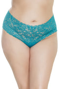 High Waisted Lace Thong | Plus Size