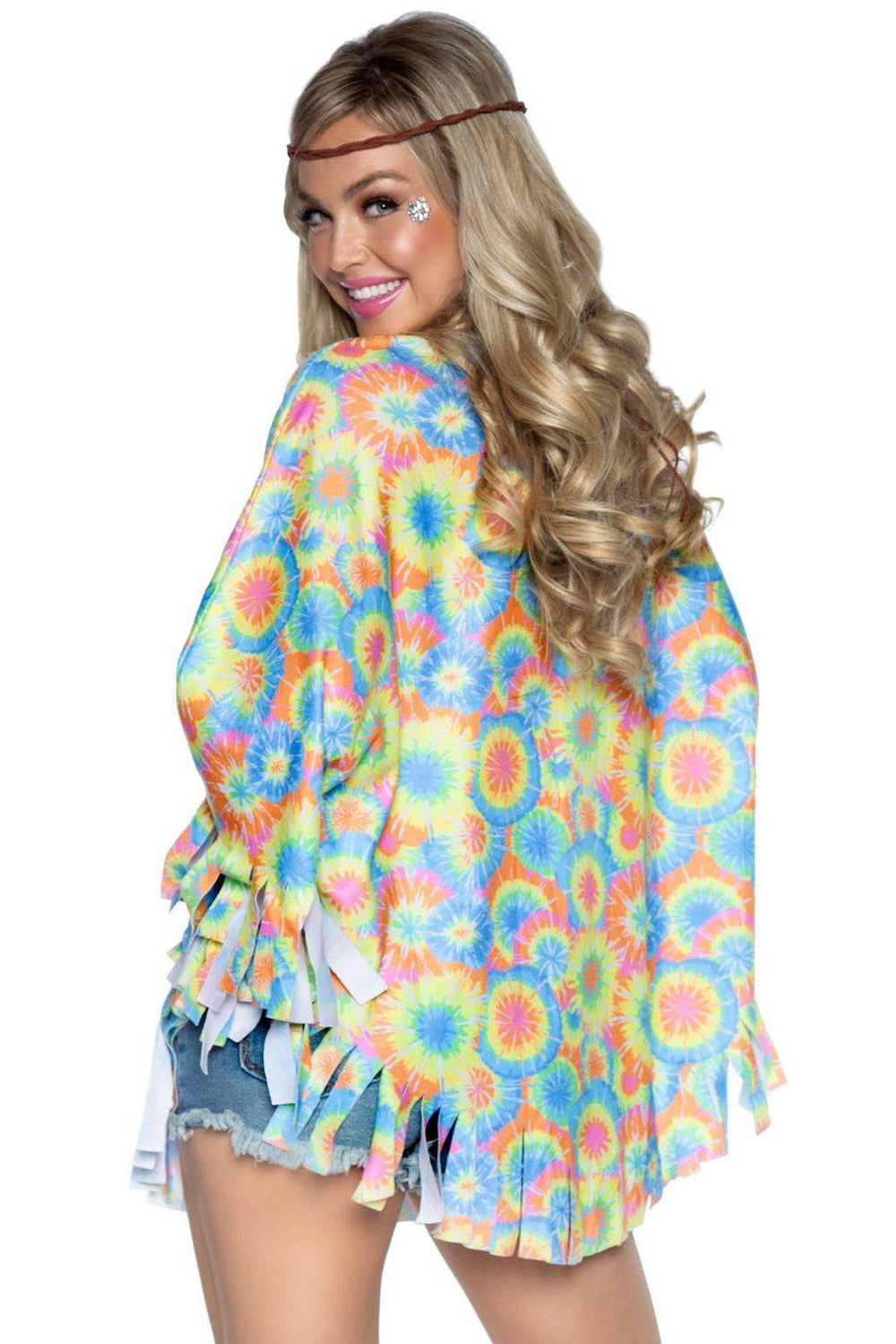 Hippie Poncho Costume-Retro Costumes-Leg Avenue-Multi-O/S-SEXYSHOES.COM