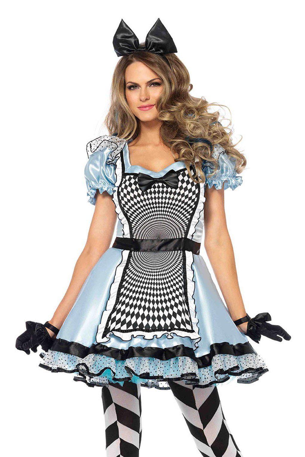 Hypnotic Miss Alice Costume-Fairytale Costumes-Leg Avenue-Blue-S-SEXYSHOES.COM