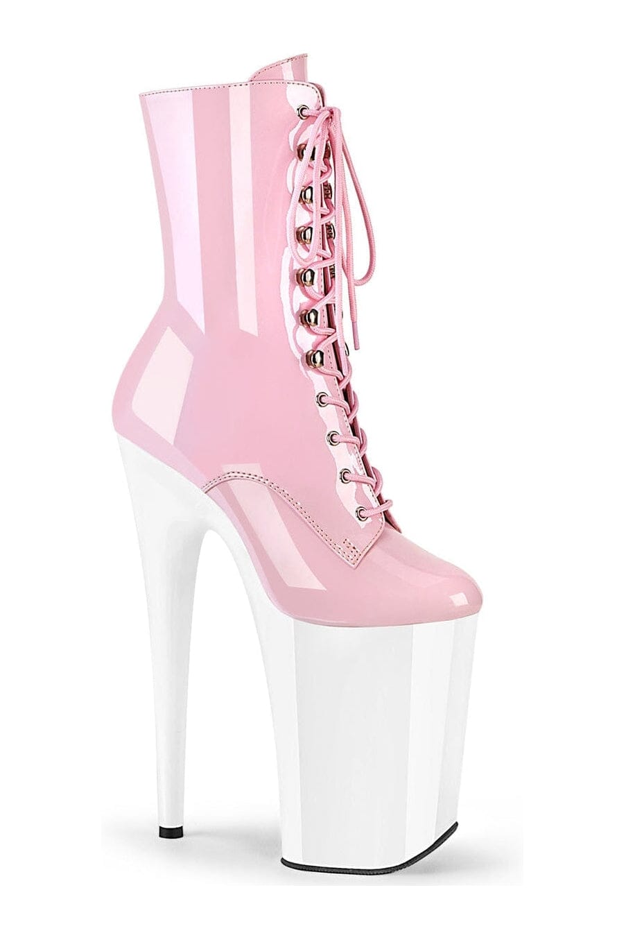 INFINITY-1020 Pink Patent Ankle Boot-Ankle Boots-Pleaser-Pink-5-Patent-SEXYSHOES.COM