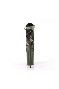 INFINITY-1020CAMO Green Canvas Ankle Boot-Ankle Boots- Stripper Shoes at SEXYSHOES.COM