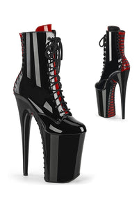 Pleaser INFINITY-1020FH Black Patent Ankle Boot in Black Patent from SexyShoes.com