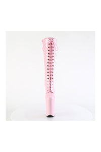 Pleaser INFINITY-2020 Pink Patent Knee Boot in Pink Patent