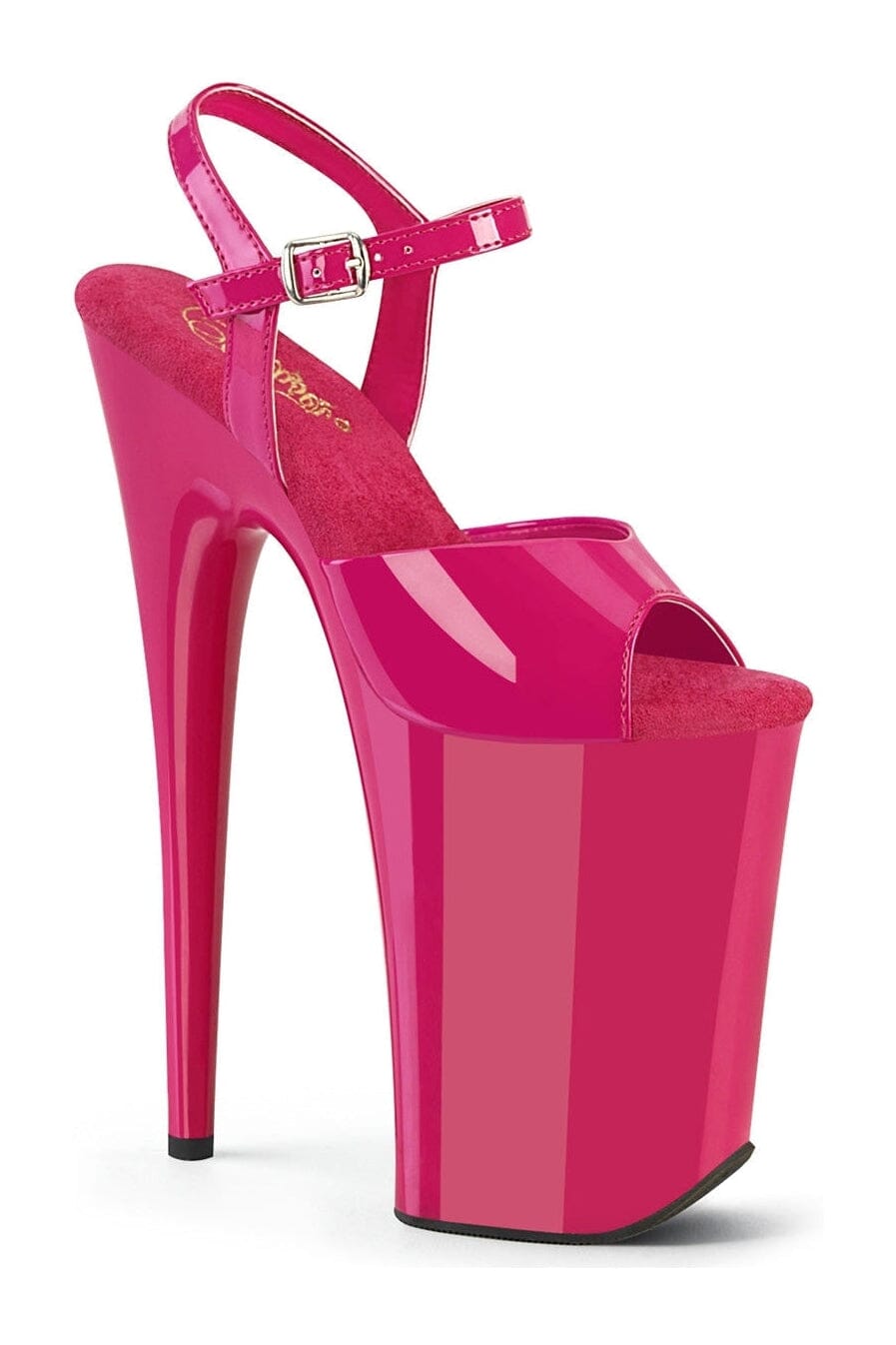 Pleaser INFINITY-909 Fuchsia Patent Sandal in Fuchsia Patent from SexyShoes.com