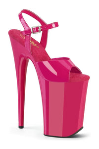 Pleaser INFINITY-909 Fuchsia Patent Sandal in Fuchsia Patent from SexyShoes.com