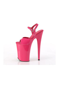 Pleaser INFINITY-909 Fuchsia Patent Sandal in Fuchsia Patent