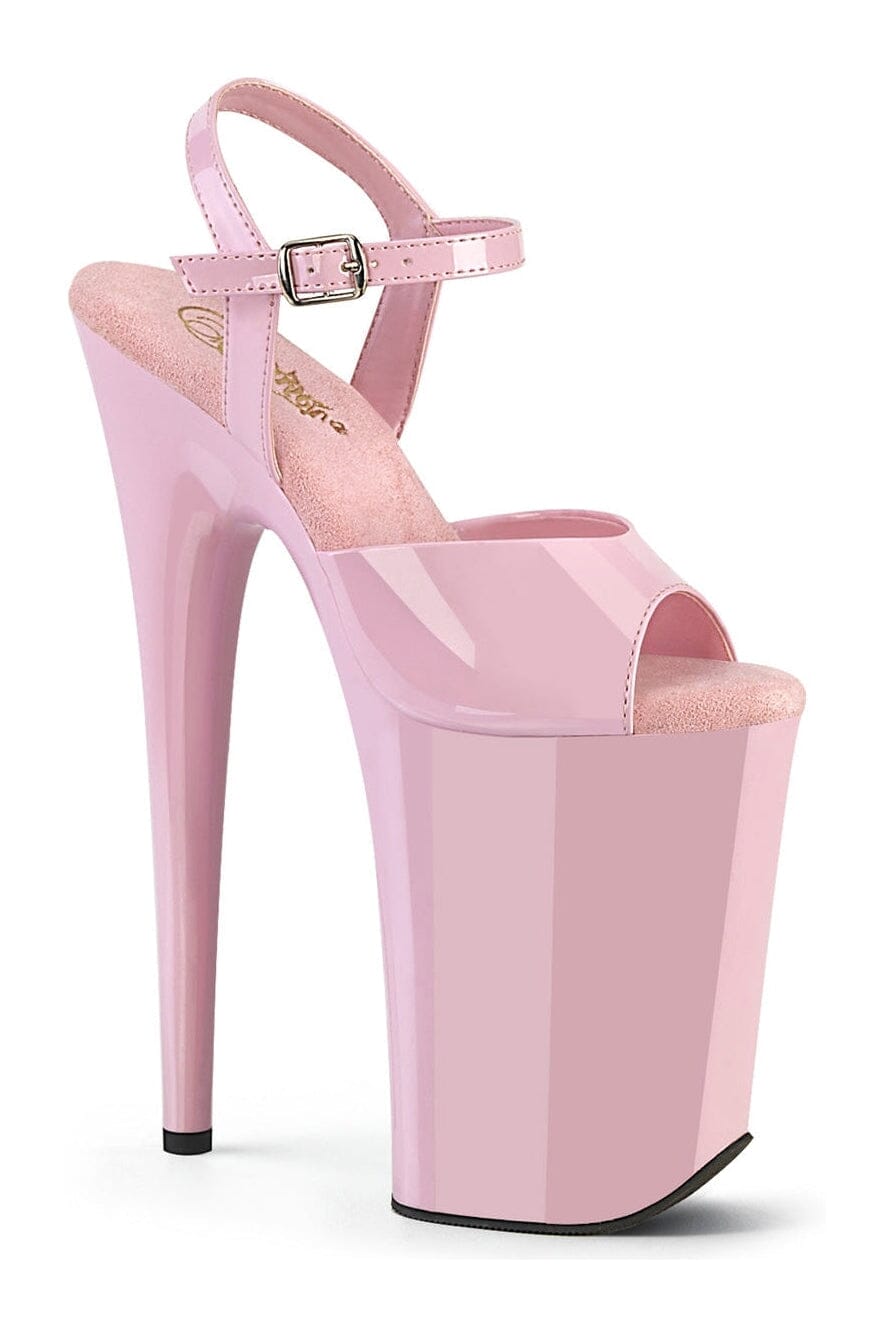 INFINITY-909 Pink Patent Sandal-Sandals-Pleaser-Pink-5-Patent-SEXYSHOES.COM