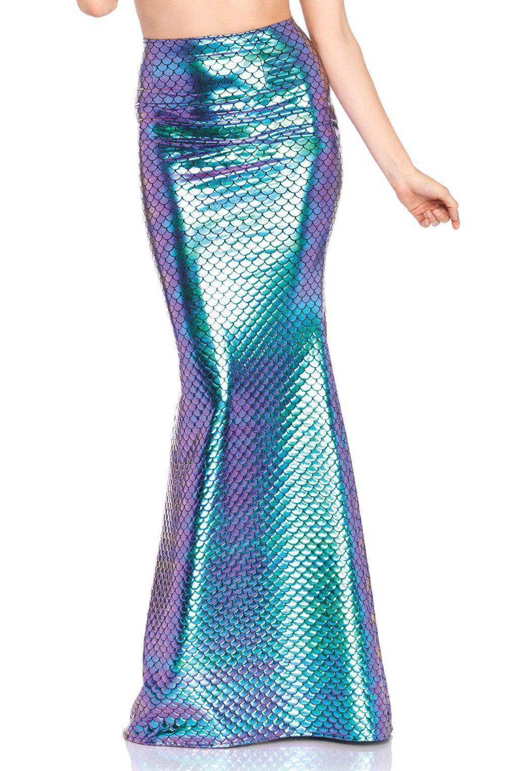 Leg Avenue Iridescent Mermaid Skirt in Blue  from SexyShoes.com
