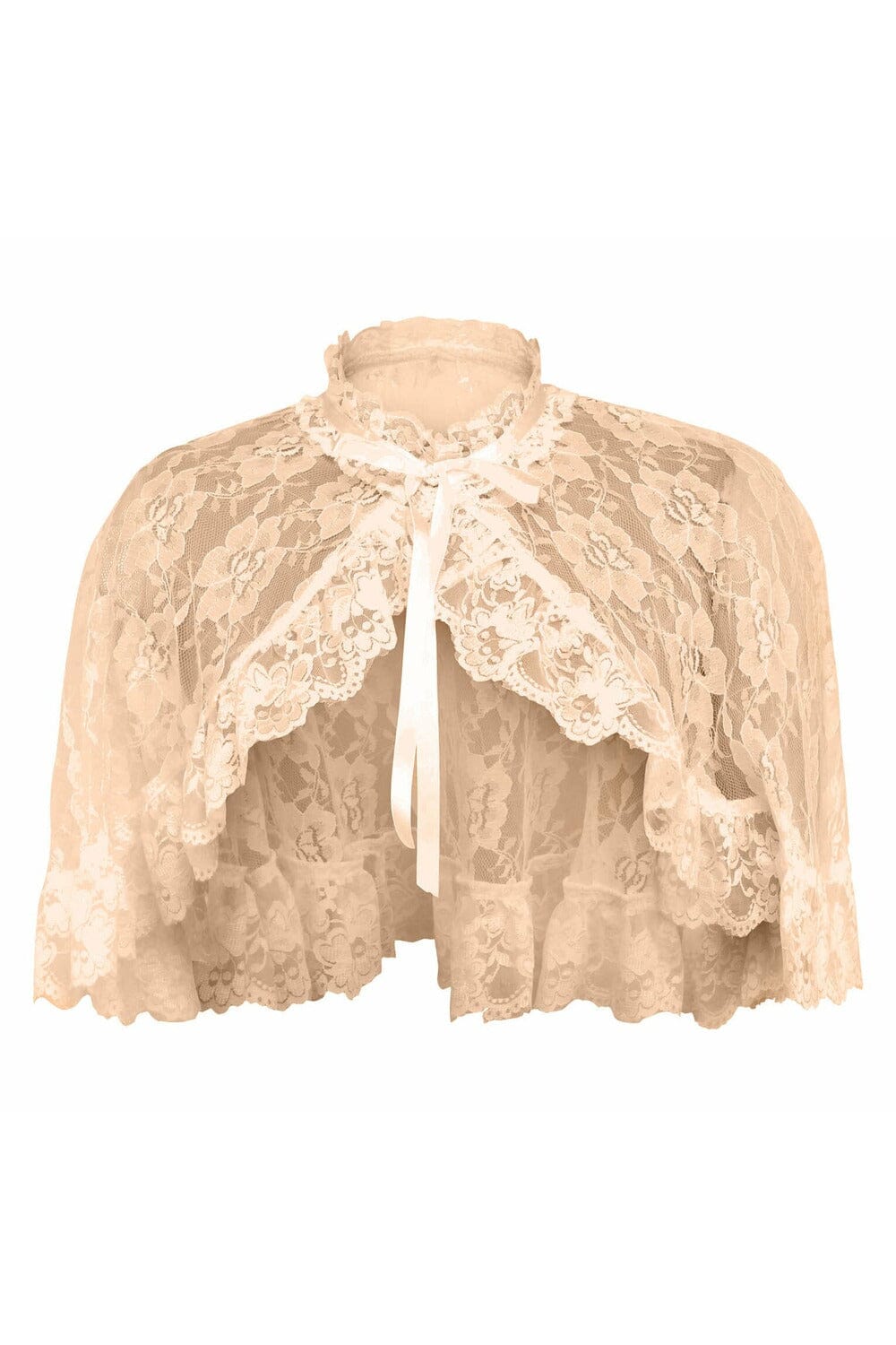 Daisy Corsets Ivory Lace Cape in Ivory  from SexyShoes.com