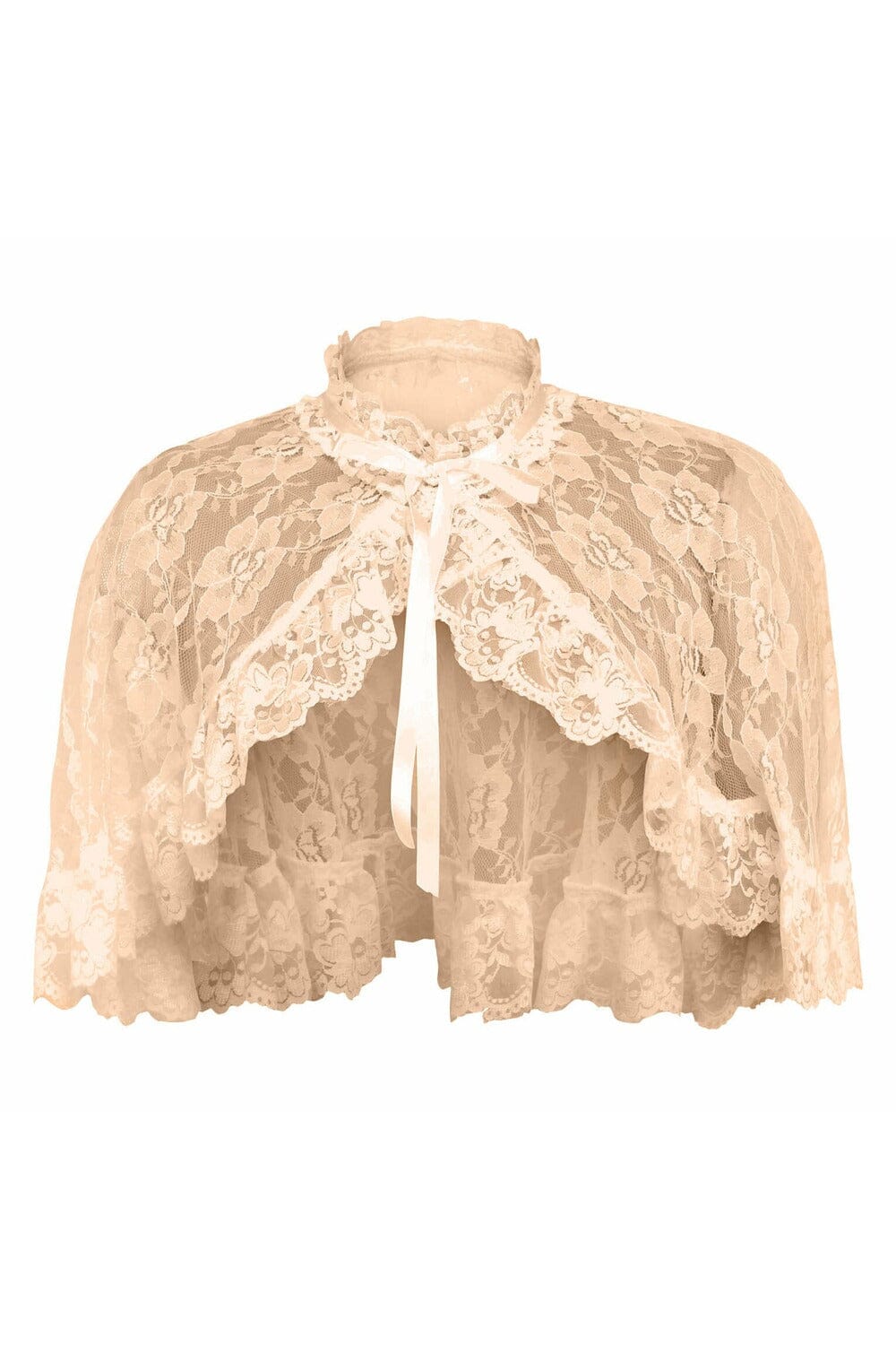 Ivory Lace Cape-Cape + Bolero-Daisy Corsets-Ivory-O/S-SEXYSHOES.COM