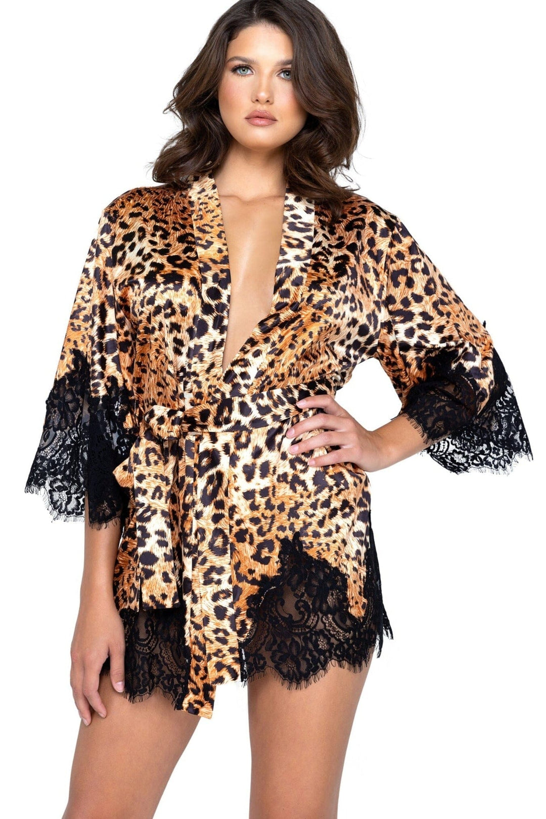 Jungle Fever Robe-Gowns + Robes-Roma Confidential-Animal-1X/2X-SEXYSHOES.COM
