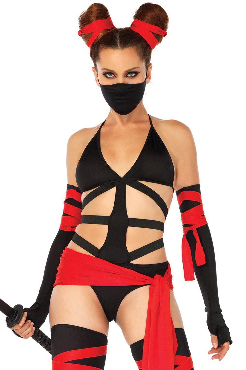 Killer Ninja Costume-Villian Costumes-Leg Avenue-Black-S-SEXYSHOES.COM